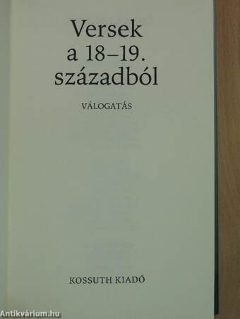 Versek a 18-19. századból