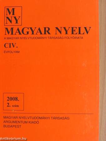 Magyar Nyelv 2008. június