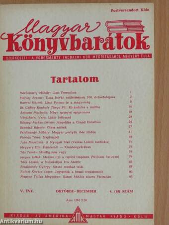 Magyar könyvbarátok 1961. október-december