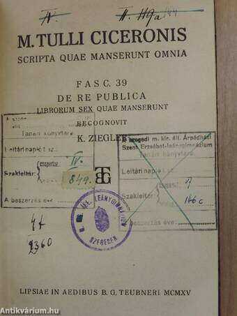 M. Tulli Ciceronis Scripta Quae Manserunt Omnia 39.