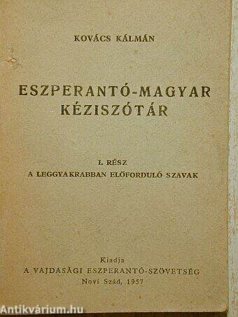 Eszperantó-magyar kéziszótár I.