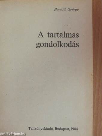 A tartalmas gondolkodás