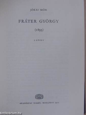 Fráter György I-II.