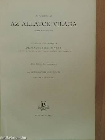 Brehm - Az állatok világa I.