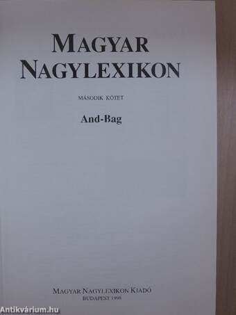 Magyar Nagylexikon 2. (töredék)