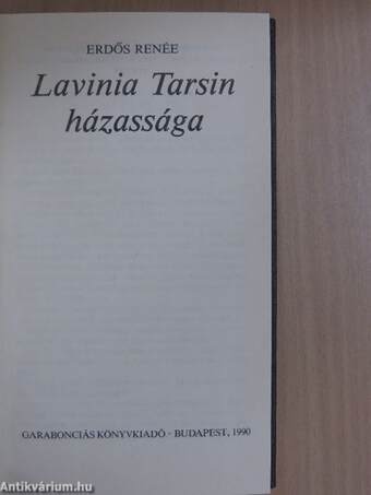 Lavinia Tarsin házassága