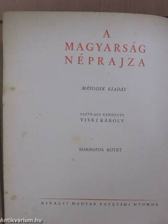 A magyarság néprajza III.