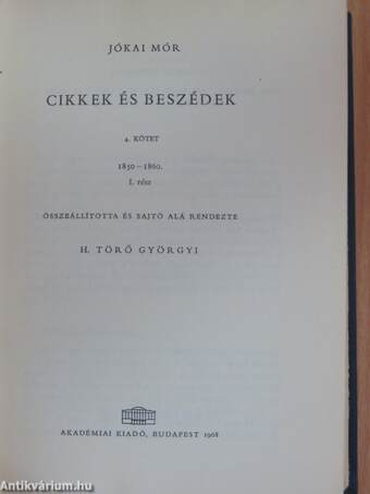 Cikkek és beszédek IV.