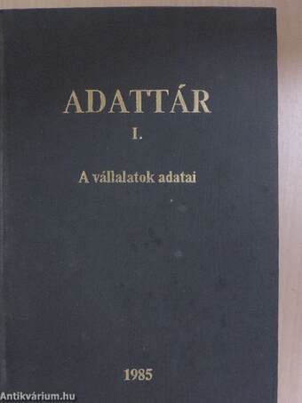 Adattár I.