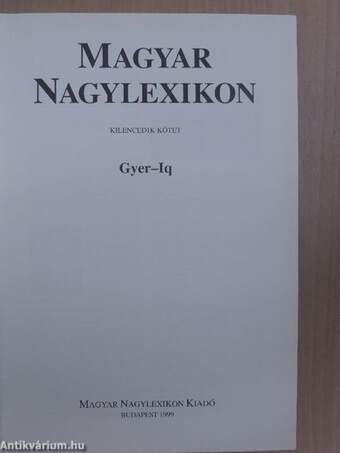 Magyar Nagylexikon 9. (töredék)