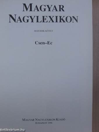 Magyar Nagylexikon 6. (töredék)