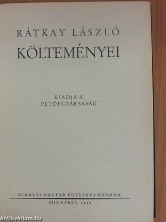 Rátkay László költeményei