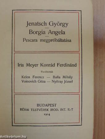 Jenatsch György/Borgia Angela/Pescara megpróbáltatása