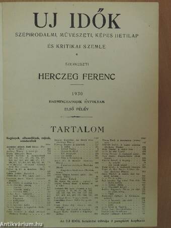 Uj Idők 1930. január-december I-II.