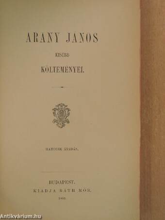 Arany János összes munkái 1-8.