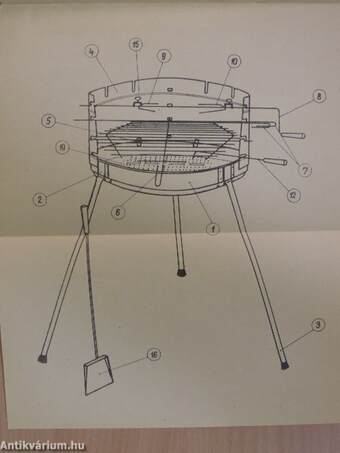 Camping grillsütő