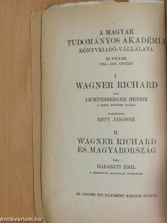 Wagner Richard/Wagner Richard és Magyarország