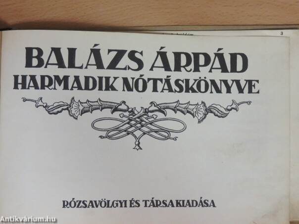 Balázs Árpád harmadik nótáskönyve