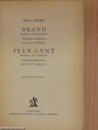 Brand/Peer Gynt