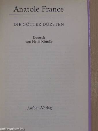 Die Götter dürsten