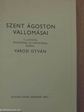 Szent Ágoston vallomásai