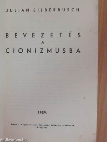 Bevezetés a cionizmusba