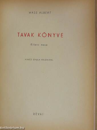 Tavak könyve