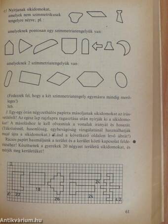 Kézikönyv a matematika 4. osztályos anyagának tanításához