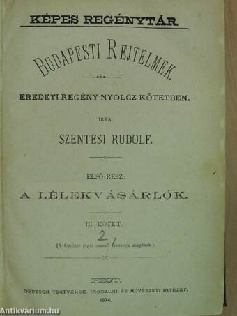 Budapesti rejtelmek 1/III-V. (töredék)