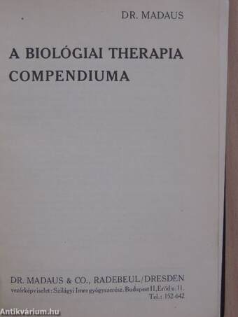 A biológiai therapia compendiuma