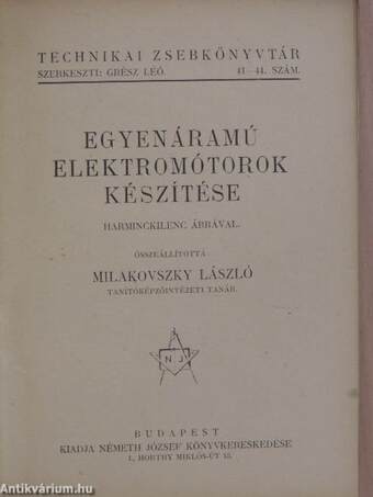 Egyenáramú elektromótorok készítése