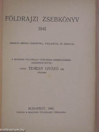 Földrajzi zsebkönyv 1941/Az 1941. évi földrajzi zsebkönyv térképei