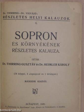 Sopron és környékének részletes kalauza