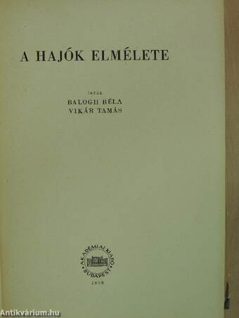 A hajók elmélete