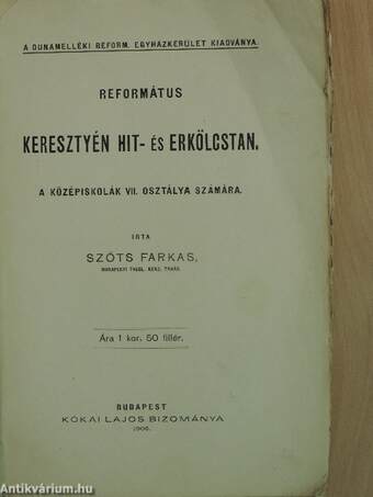 Református keresztyén hit- és erkölcstan