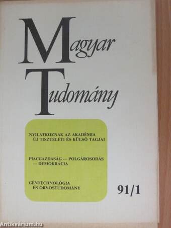 Magyar Tudomány 1991. január-december