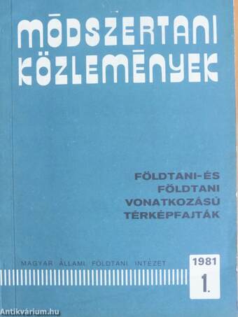 Módszertani közlemények 1981/1.