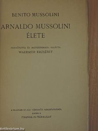 Arnaldo Mussolini élete