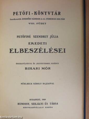 Petőfiné Szendrey Júlia költeményei és naplói/Petőfiné Szendrey Júlia eredeti elbeszélései