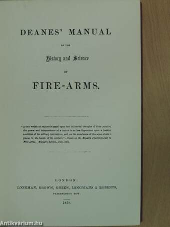 Deanes' manual of the history and science of fire-arms