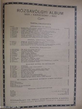 Rózsavölgyi album Karácsony 1929-1930.