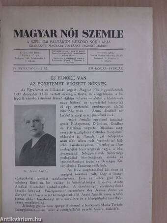 Magyar Női Szemle 1938. január-december