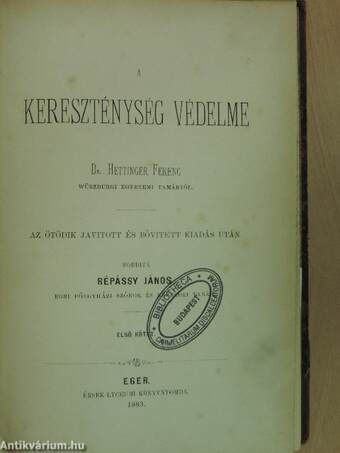 A kereszténység védelme 1-5.