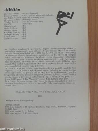 Dunaújvárosi Kohász Sport Egyesület évkönyve 1969-1971