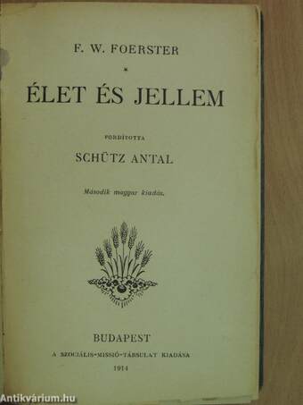 Élet és jellem