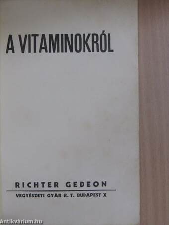 A vitaminokról