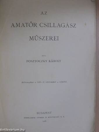 Az amatőr csillagász műszerei