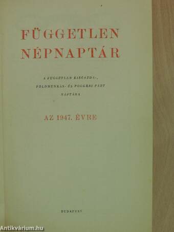 Független Népnaptár 1947