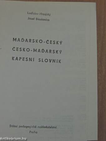 Madarsko-Cesky/Cesko-Madarsky kapesni slovnik