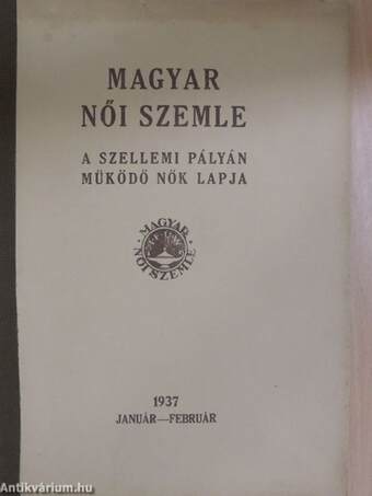 Magyar Női Szemle 1937. január-december